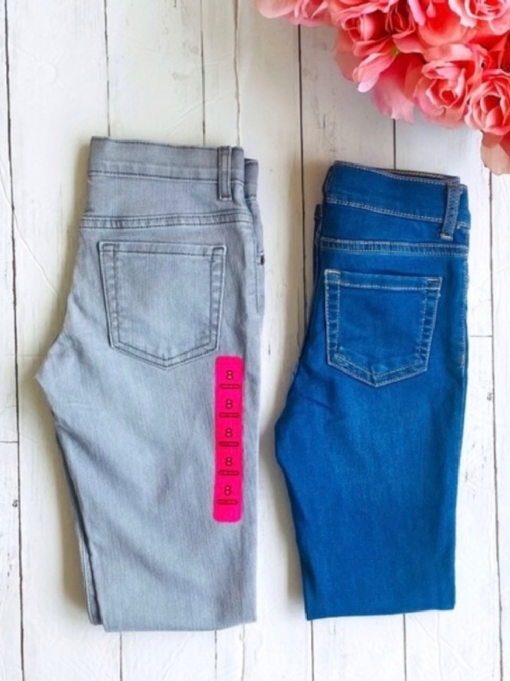 Children's Place Denim Jeans Bundle - Light Gray & Blue NWT